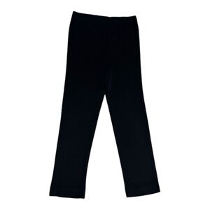 MISOOK Black Pull on Pants High Rise Leg‎ Ankle Cropped Sz M Vibtage Ribbed Work